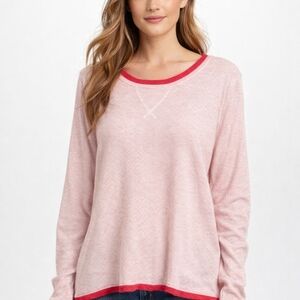 Style & Co. Pink Crew Neck Sweater